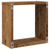 vidaXL &Eacute;tag&egrave;res cube murales 2 pcs vieux bois 30x15x30 cm