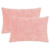 vidaXL Housse de coussin 2 pc HEERLEN Rose 50 x 75 cm
