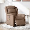 vidaXL Fauteuil inclinable de massage &eacute;lectrique marron tissu