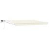vidaXL Store r&eacute;tractable manuel avec LEDs Cr&egrave;me et Blanc 4 x 2 m