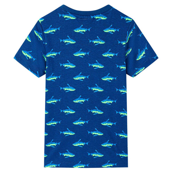 T-shirt pour enfants bleu fonc&eacute; 104