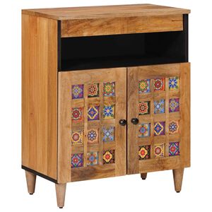 vidaXL Buffet Naturel 60 x 33,5 x 75 cm Bois de mangue massif