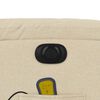 vidaXL Fauteuil inclinable de massage &eacute;lectrique cr&egrave;me tissu