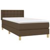 vidaXL Sommier &agrave; lattes de lit avec matelas Marron fonc&eacute; 90x190 cm