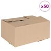 vidaXL Bo&icirc;te Pliable 50 pcs Naturel 30 x 21,5 x 14 cm Carton