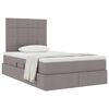vidaXL Lit avec rangement et matelas Taupe 120 x 190 cm tissu