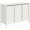 vidaXL Buffet blanc 101,5x39x73,5 cm acier lamin&eacute; &agrave; froid