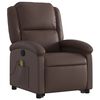 vidaXL Fauteuil inclinable de massage Marron Similicuir