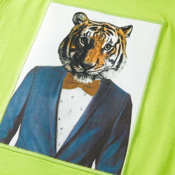 T-shirt pour enfants avec manches courtes vert citron 140