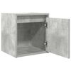 vidaXL Table de chevet murale gris béton 38x34x40 cm
