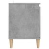vidaXL Meuble TV avec pieds en bois massif Gris béton 103,5x35x50 cm