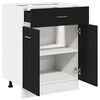 vidaXL Armoire suspendue avec tiroir Ch&ecirc;ne noir 60 x 46 x 81,5 cm