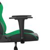 vidaXL Chaise de jeu de massage Noir et vert Similicuir