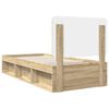 vidaXL Cadre de lit Ch&ecirc;ne Sonoma 75 x 190 cm Bois de pin massif