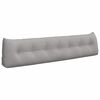 vidaXL Coussin de Dos Gris nuage 200 x 24 x 50 cm tissu