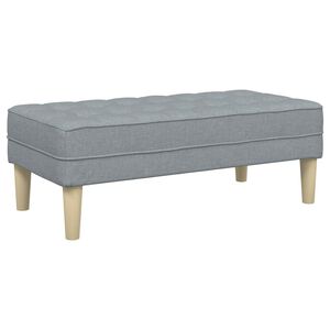 vidaXL banc avec coussin Gris clair 113 x 57 x 39 cm tissu