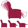 vidaXL Fauteuil inclinable rouge bordeaux velours