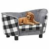 vidaXL Canap&eacute; pour chien Gris 68x38x38 cm Peluche