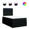 vidaXL Sommier &agrave; lattes de lit avec matelas Noir 120x200 cm Tissu