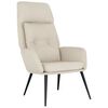 vidaXL Chaise de relaxation Cr&egrave;me Similicuir daim