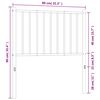 vidaXL T&ecirc;te de lit de remplacement m&eacute;tal blanc 75 cm