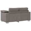vidaXL Canap&eacute; 3 pcs Taupe 219 x 80 x 82 cm Tissu en lin m&eacute;lang&eacute;