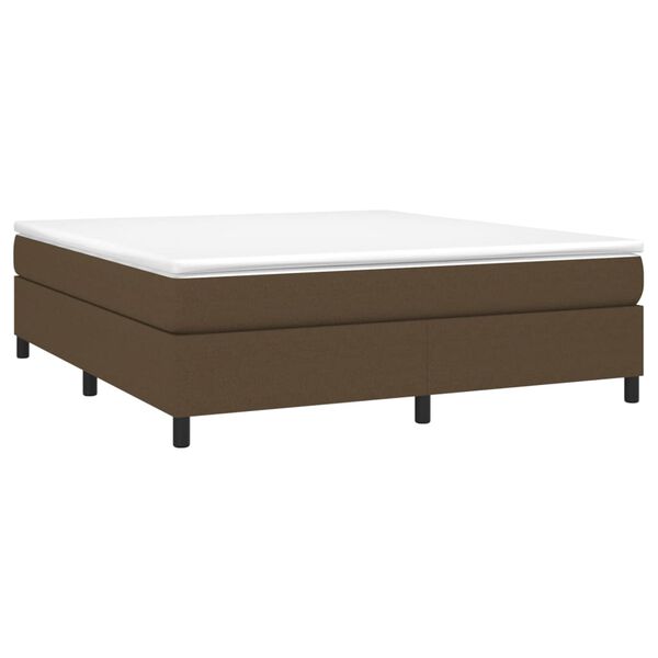 vidaXL Sommier à lattes de lit avec matelas Marron foncé 180x200 cm
