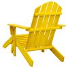 vidaXL Chaise de jardin Adirondack avec pouf bois de sapin jaune