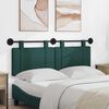 vidaXL T&ecirc;te de lit suspendue Uni Vert fonc&eacute; 130 x 55 x 5 cm tissu