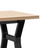 vidaXL Table basse cadre en Y 100x50x45,5 cm bois de pin massif acier