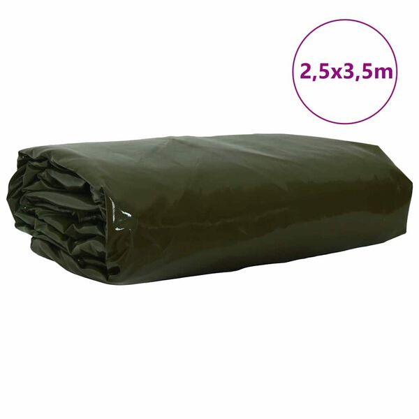 vidaXL B&acirc;che 650g / m&sup2; Vert olive 2,5 x 3,5 m
