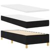 vidaXL Lit &agrave; ressorts avec matelas Noir 80 x 200 cm tissu