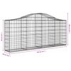 vidaXL Paniers à gabions arqués 6 pcs 200x30x80/100 cm Fer galvanisé