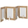 vidaXL Porte de chien pliable avec supports 4 pcs Ch&ecirc;ne artisanal