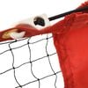 vidaXL Filet de tennis Noir et rouge 400x100x87 cm Polyester