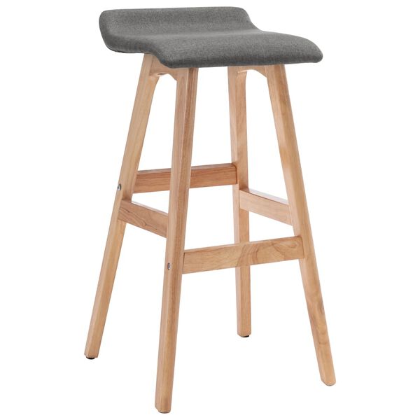 vidaXL Tabourets de bar lot de 2 gris fonc&eacute; tissu