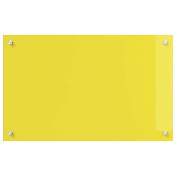 vidaXL Protection de cuisine 2 pcs Jaune 80 x 50 cm verre tremp&eacute;