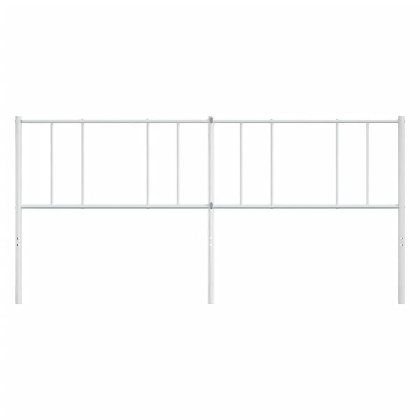 vidaXL Tête de lit métal blanc 193 cm