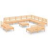 vidaXL Salon de jardin 13 pcs Bois de pin massif