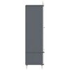 vidaXL Armoire Tableau Noir ROROS Gris et blanc 90 x 45 x 165 cm