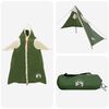 vidaXL Poncho de pluie 2-en-1 avec capuche Vert 262 x 126 x 130 cm