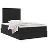 vidaXL Lit avec rangement et matelas Noir 120 x 190 cm Velours