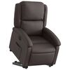 vidaXL Fauteuil inclinable &eacute;lectrique marron fonc&eacute; cuir v&eacute;ritable