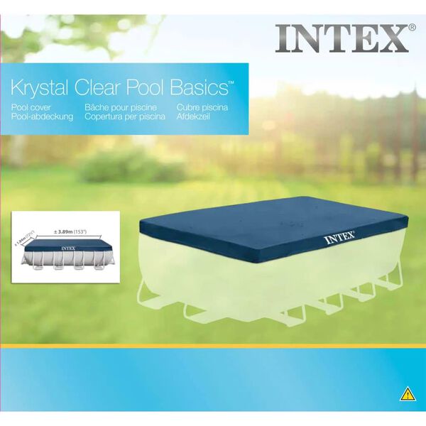 Intex Couverture rectangulaire pour piscine 390x180 cm 28037