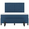 vidaXL Lit &agrave; ressorts avec matelas Bleu 140 x 190 cm tissu