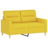 vidaXL Ensemble de canap&eacute;s 2 pcs avec coussins Jaune clair Tissu