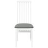 vidaXL Chaises à manger coussins 2 pcs blanc bois massif caoutchouc