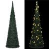 vidaXL Sapin de No&euml;l artificiel pr&eacute;-&eacute;clair&eacute; avec guirlandes vert 210cm