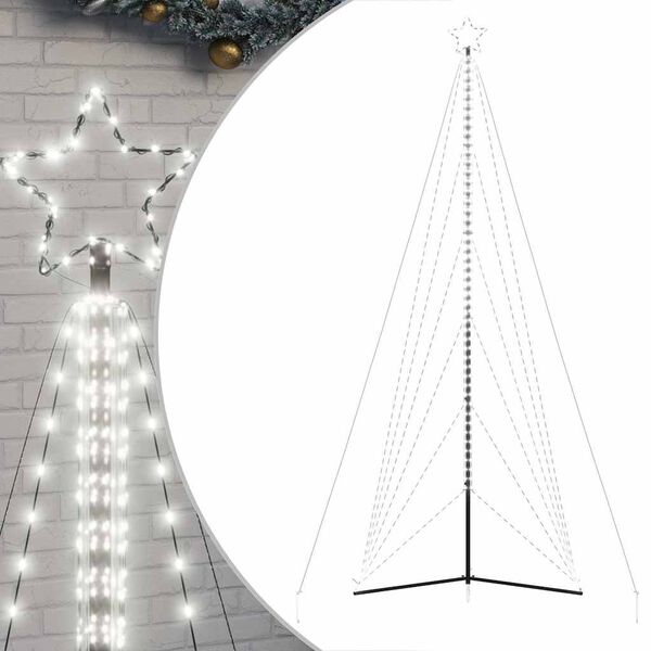 vidaXL Sapin de No&euml;l &agrave; LED 861 LED blanc froid 478 cm