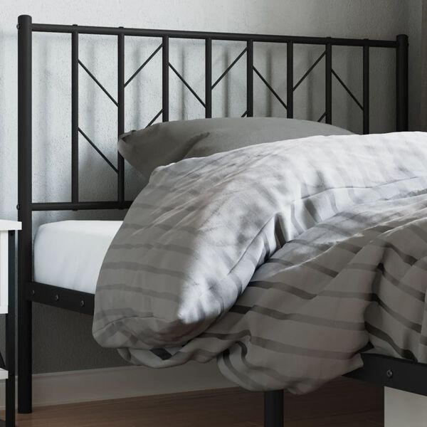 vidaXL Tête de lit métal noir 107 cm